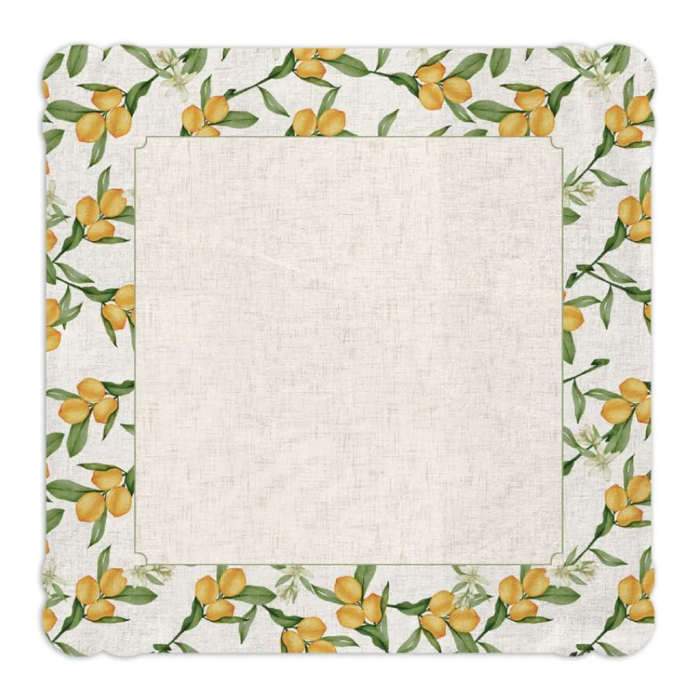 Centro de Mesa Viena 65Cm X 65Cm - Limão Siciliano