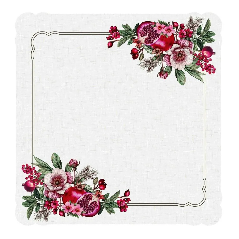 Centro de Mesa Viena 65Cm X 65Cm - Romã