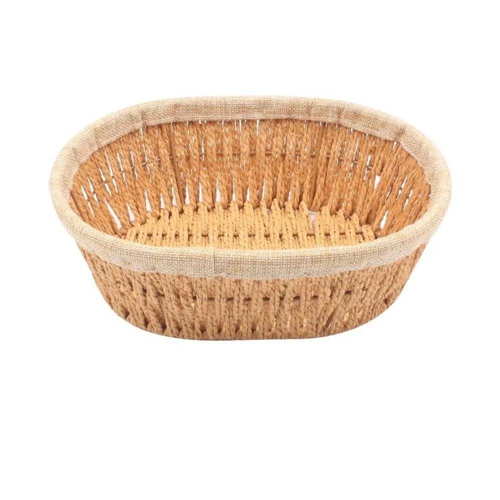 Cesto Oval com Forro Tecido 25Cm - Natural