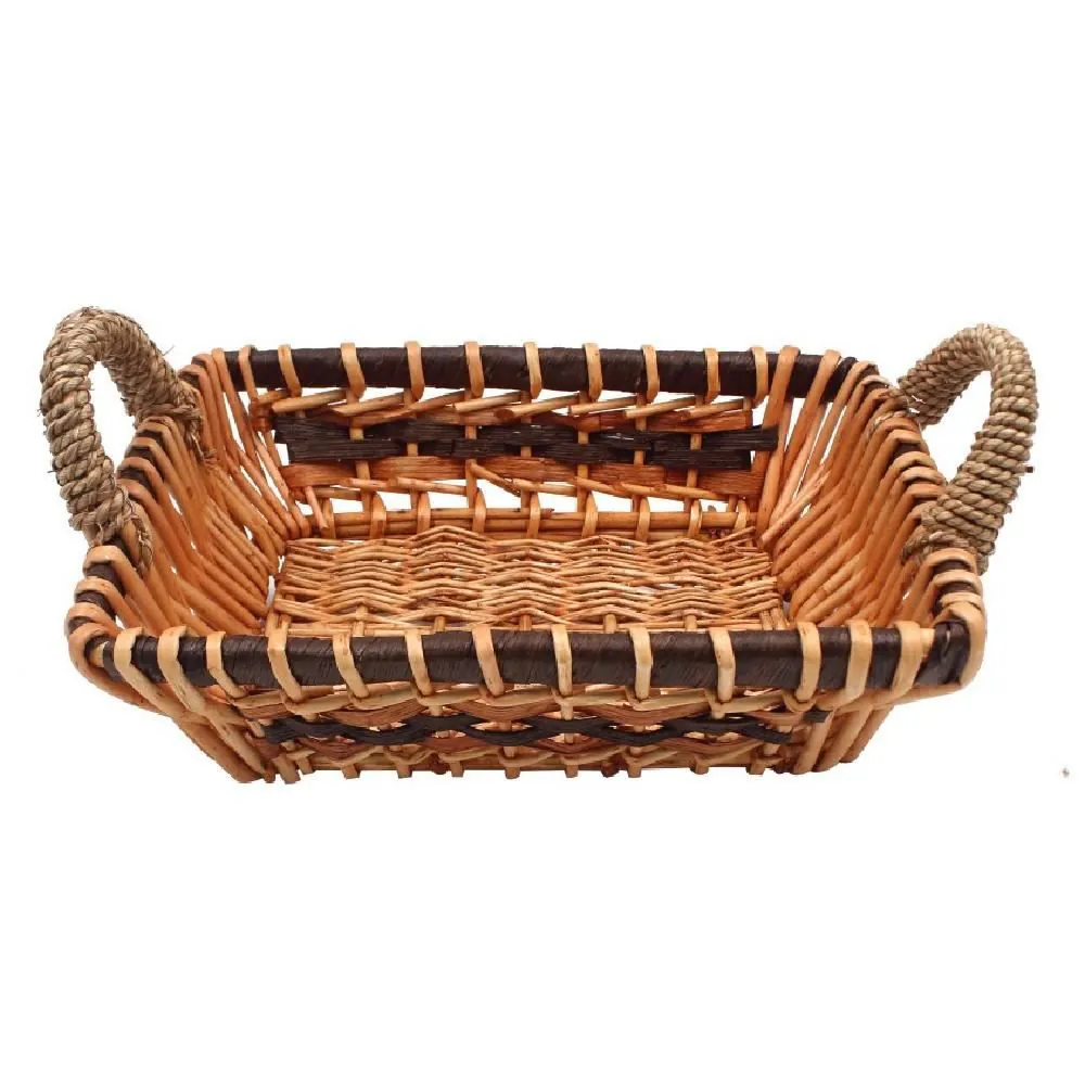 Cesto Retangular Vime com Alça 35Cm - Natural