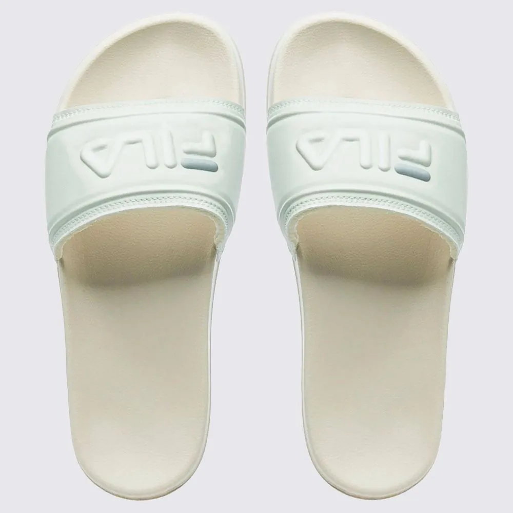 Chinelo Fila Feminino Drifter Stripes Bege/Branco/Prata
