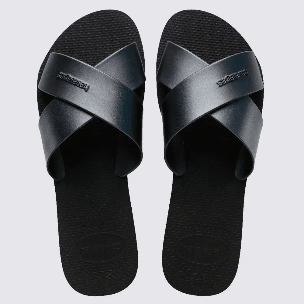 Chinelo Havaianas Feminino Aqua Metallic Preto
