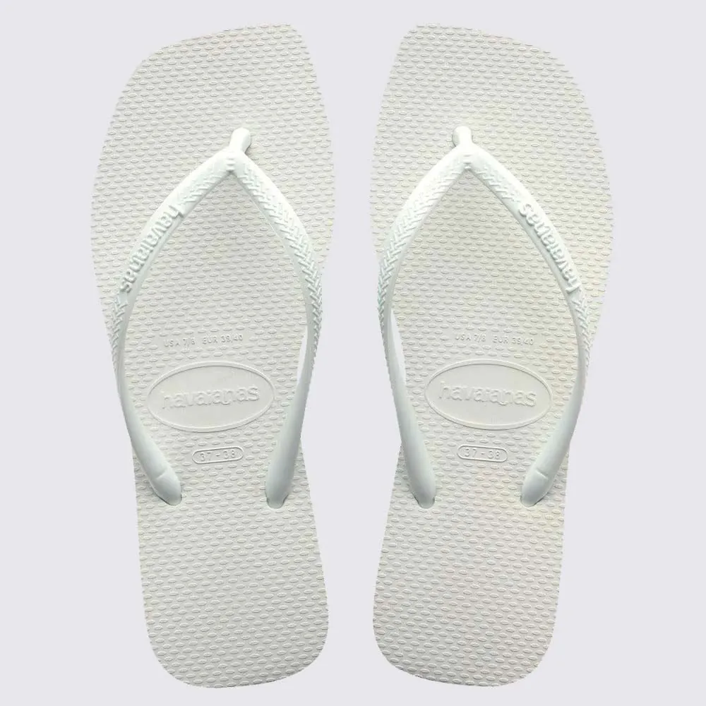 Chinelo Havaianas Feminino Slim Square Branco