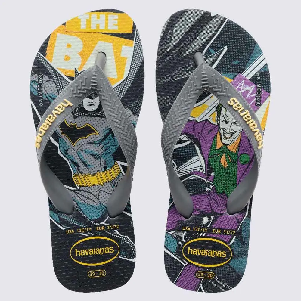 Chinelo Havaianas Infantil Batman Top Heróis DC Aco