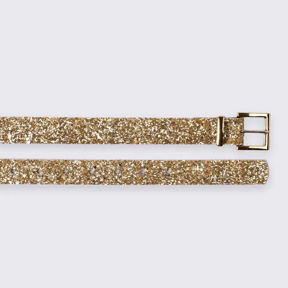 Cinto Feminino com Glitter Boby Blues Ouro