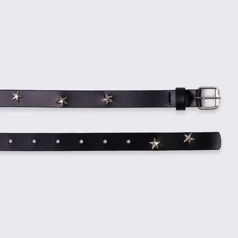 Cinto Feminino em PU Estrelas Boby Blues Preto