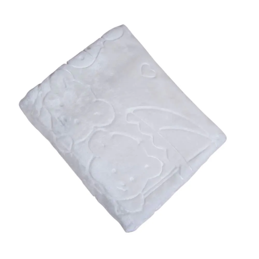 Cobertor de Bebê 100% Poliéster Alto Relevo Yoyo - Zoo Off White