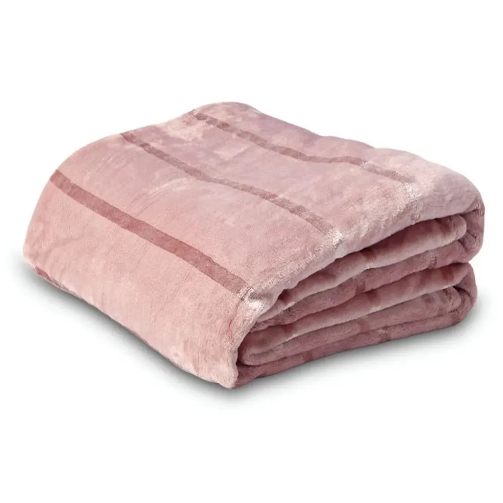 Cobertor Casal 100% Poliéster Elegance - Rosa Pétala