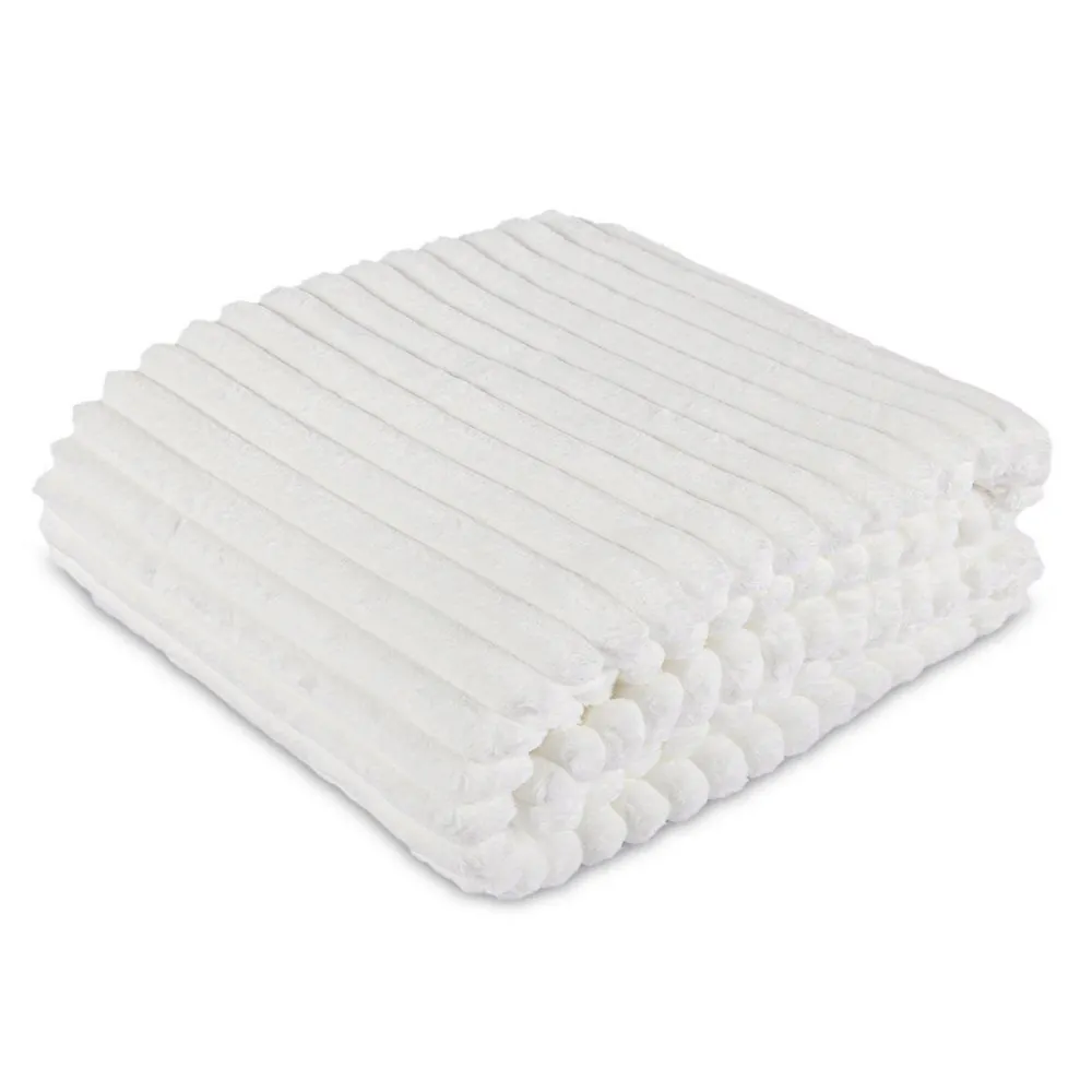 Cobertor Casal Canelado Premier - Off White