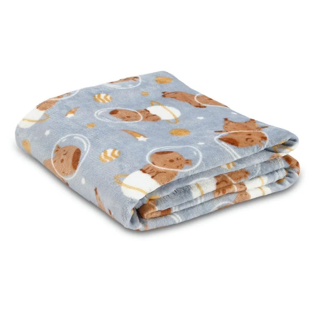 Cobertor Infantil Solteiro Lumini Kids - Capivara Astronauta