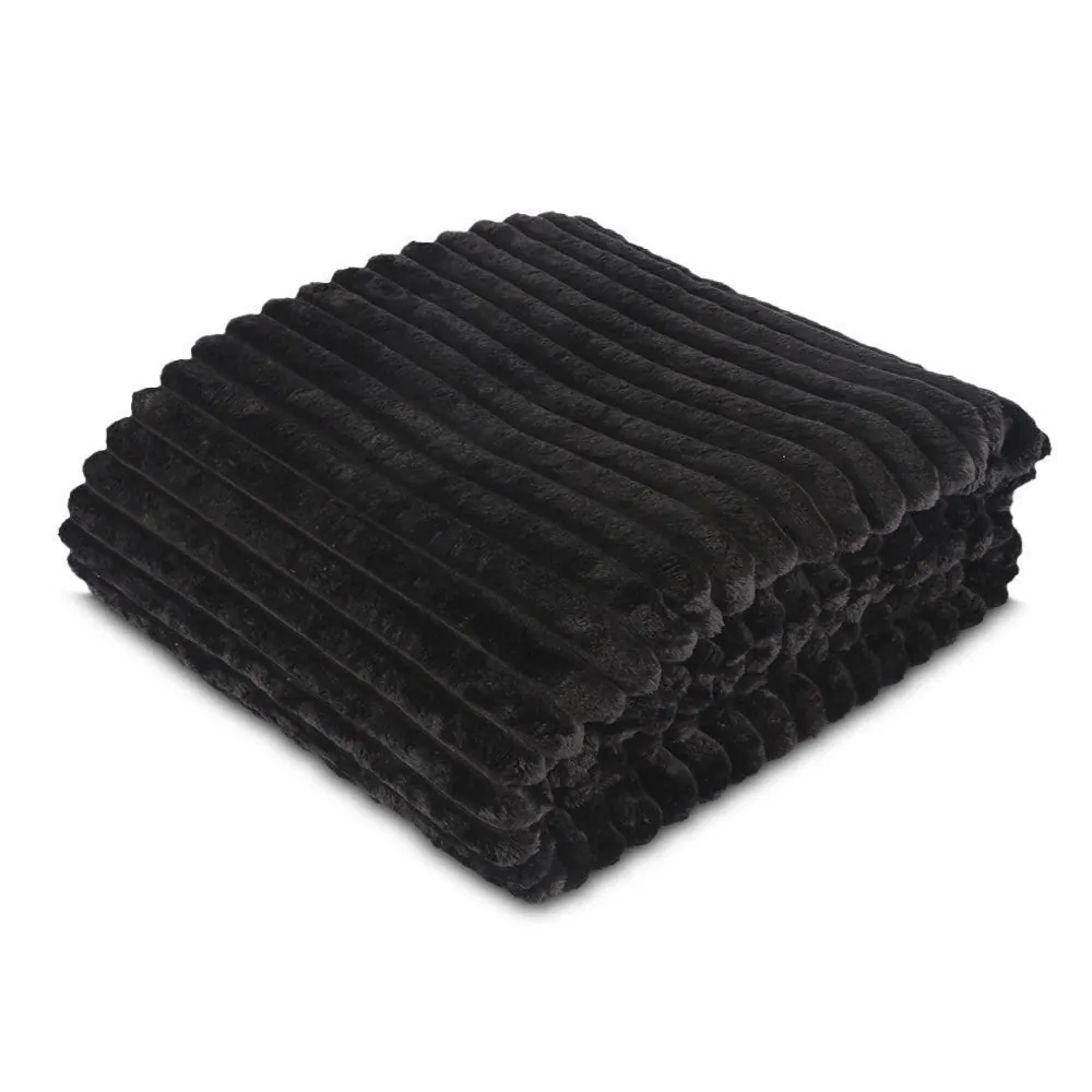 Cobertor King 100% Poliéster Premier Canelado - Carbono