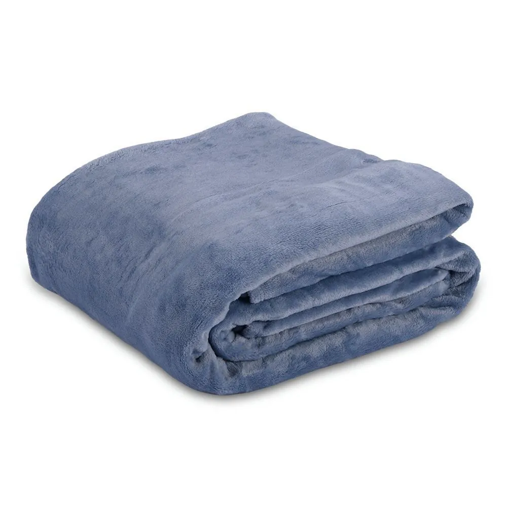Cobertor King Premier Liso 100% Poliéster - Azul Névoa