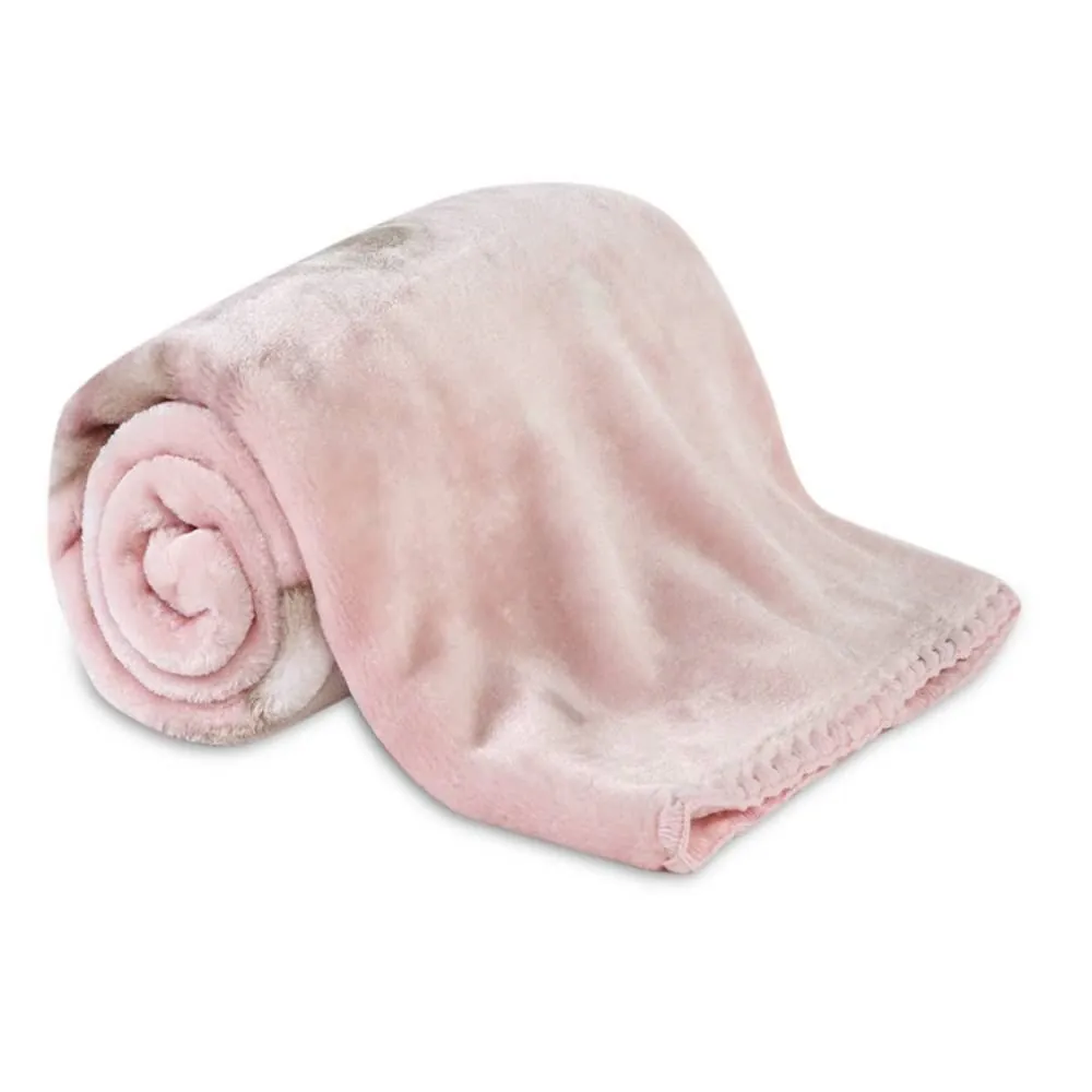 Cobertor para Bebê 100% Poliéster Rachel Baby - Teddy Rosa