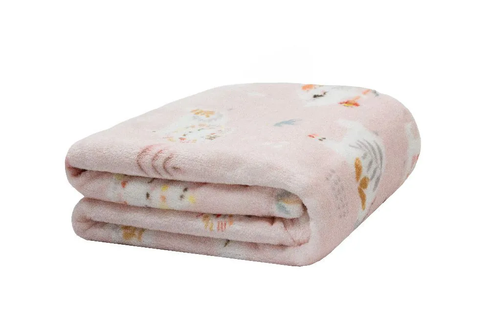 Cobertor para Bebê Flannel Baby Camesa - Rose