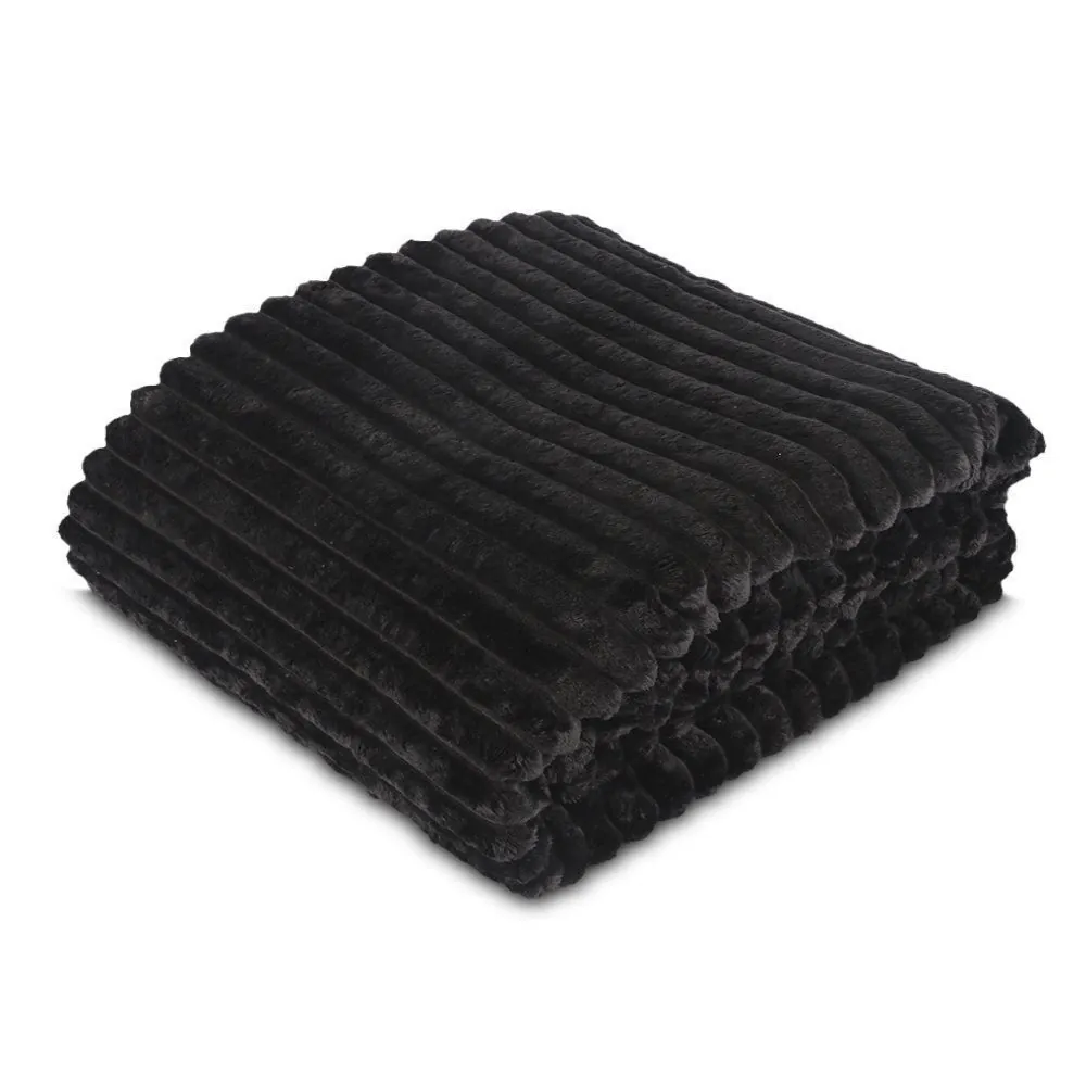 Cobertor Queen 100% Poliéster Premier Canelado - Carbono
