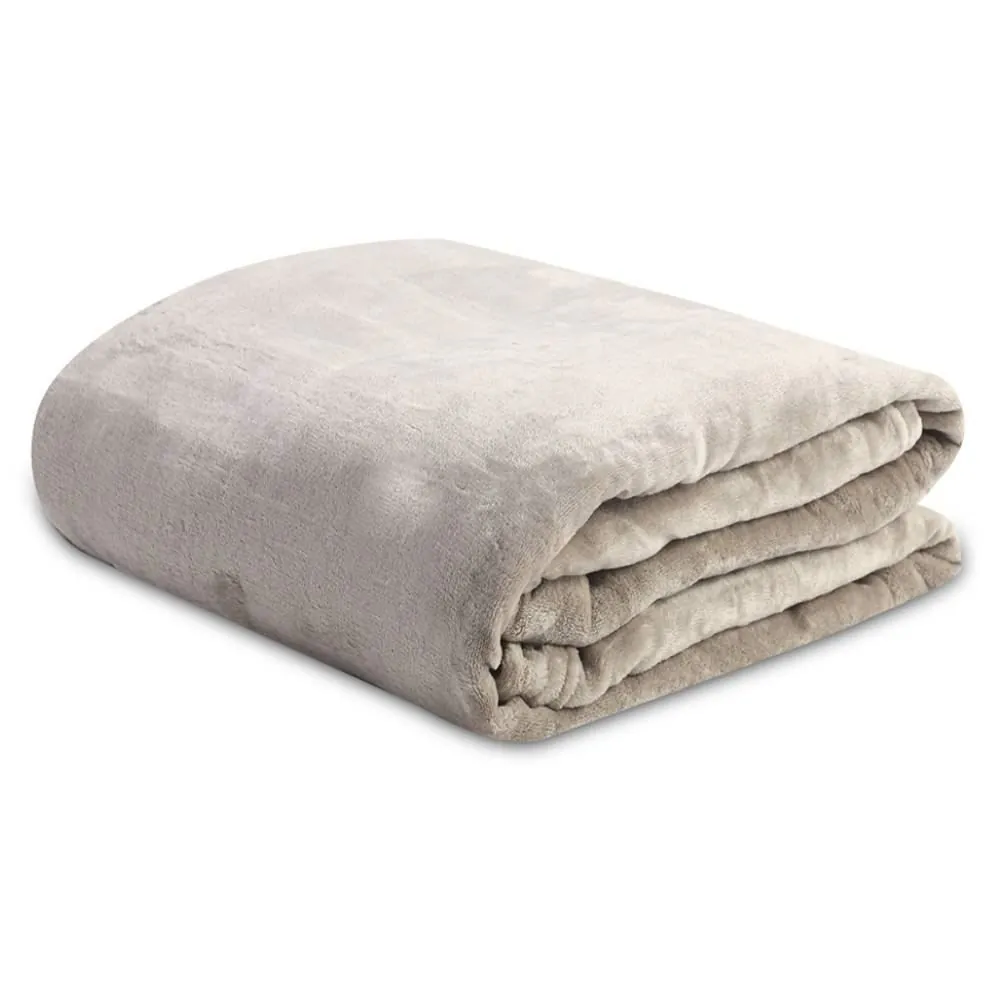 Cobertor Queen Neo Velour Camesa - Bege