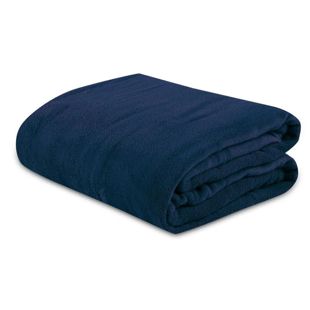 Cobertor Queen Premier Liso - Azul