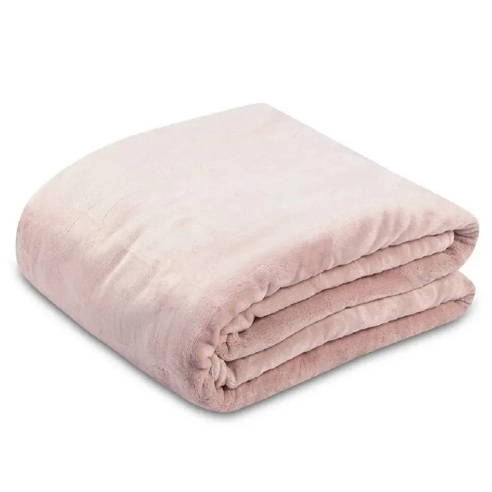 Cobertor Queen Premier Liso - Rosa Claro