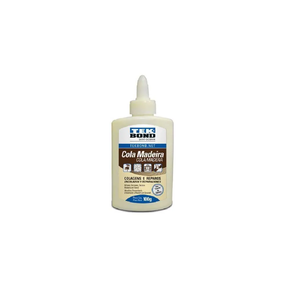 Cola de Madeira Tekbond P/ Colagem e Reparos - 100g