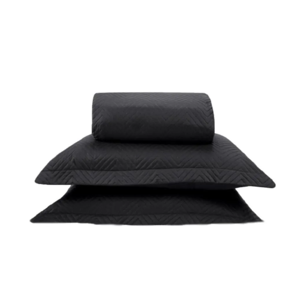 Kit Colcha King Lisa Versalhes/Napoli 3 pçs - Preto