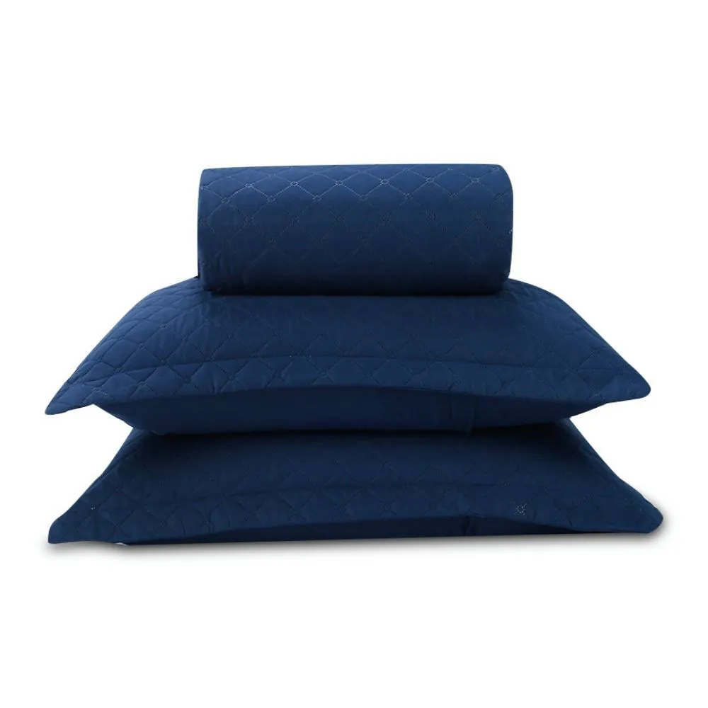 Kit Colcha King Lisa Versalhes/Napoli 3 Peças - Midnight Blue
