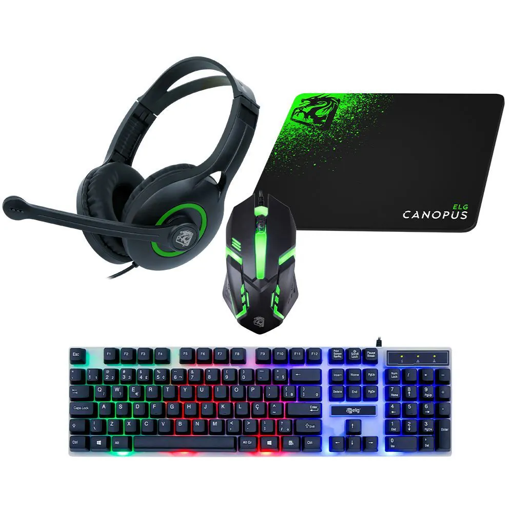 Combo Gamer 4 em 1 Elg Canopus Abnt2
