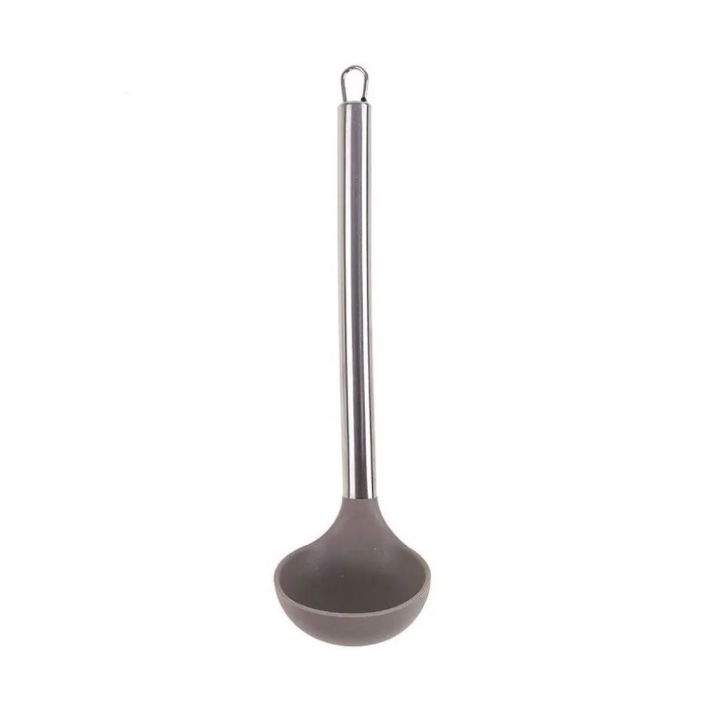 Concha Silicone com Cabo Inox 30Cm - Cinza