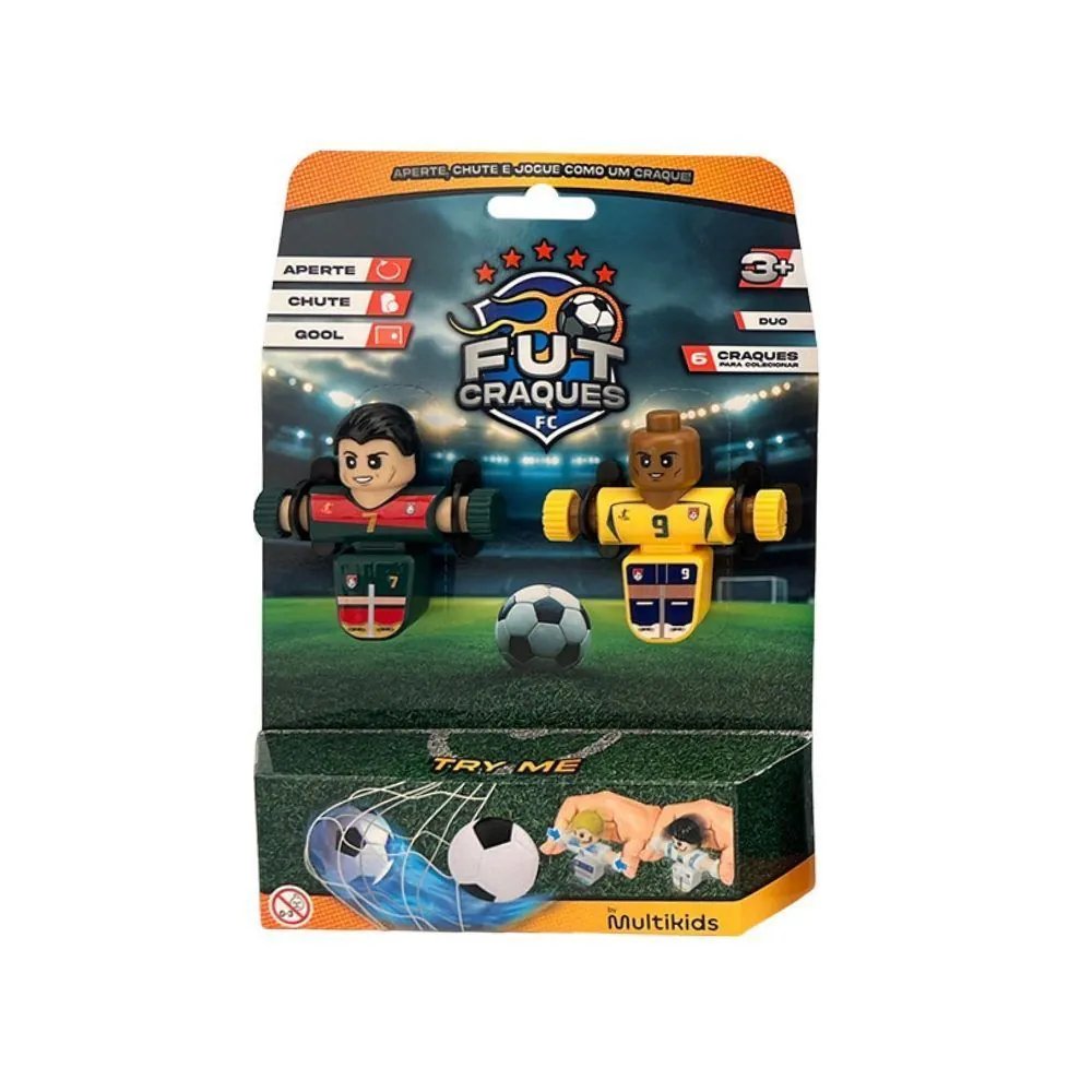 Conjunto Bonecos Fut Craques Fc Duo Multikids - Sortido
