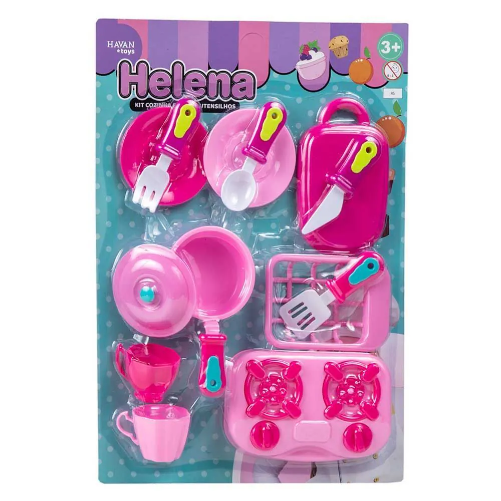 Conjunto Cozinha Fogão e Utensílios Toys - HBR0386