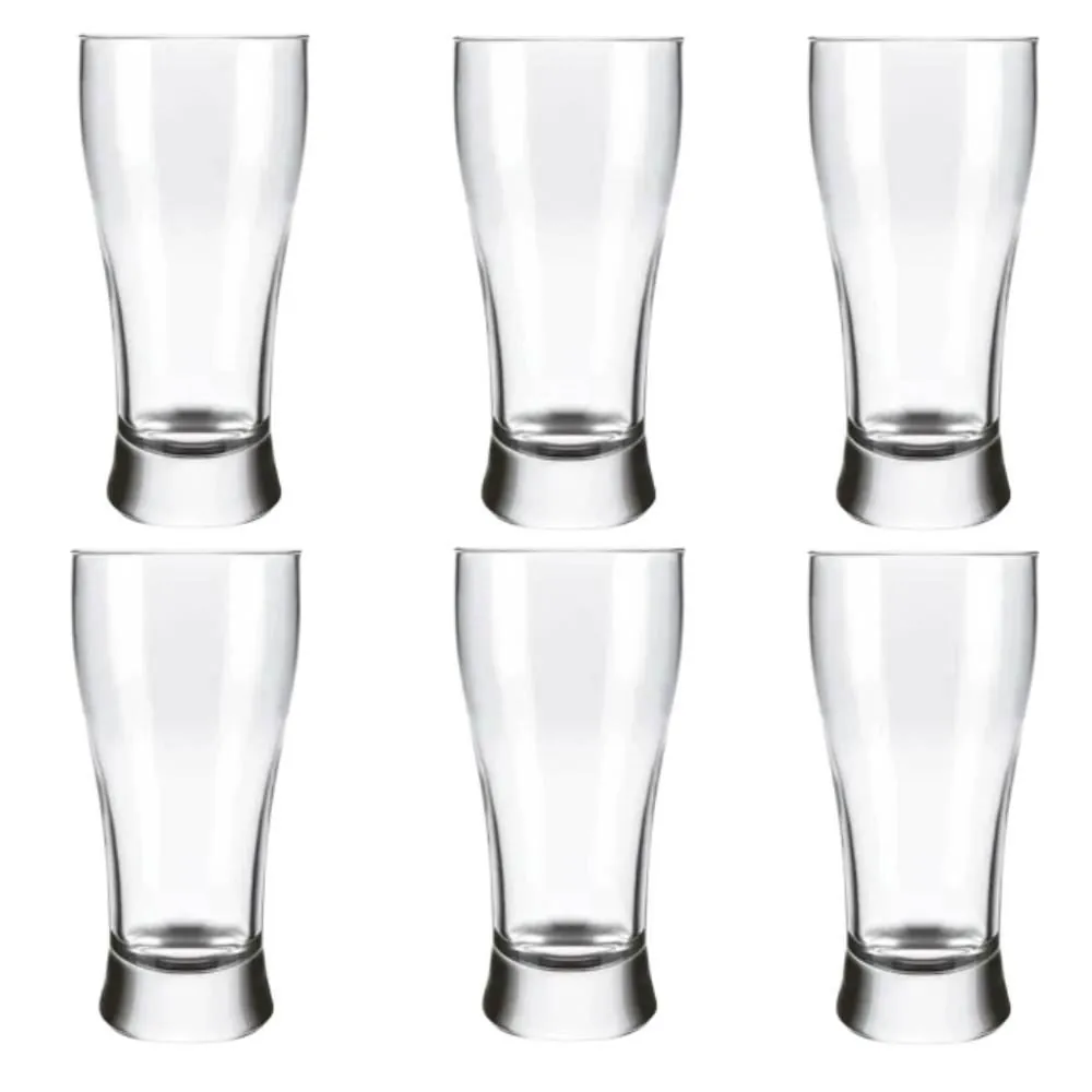 Jogo de Copos Vidro Lager 200Ml Nadir 6 Peças - Transparente