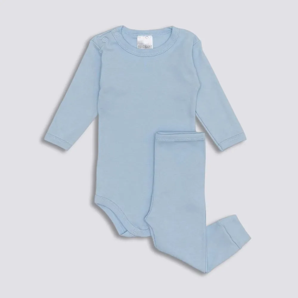 Conjunto de Bebê Body com Calça Yoyo Baby Azul
