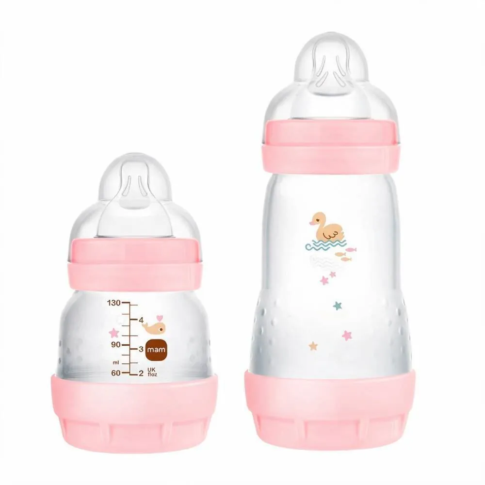 Kit Mamadeira Inicial Mam Easy Start 2 Peças - Rosa