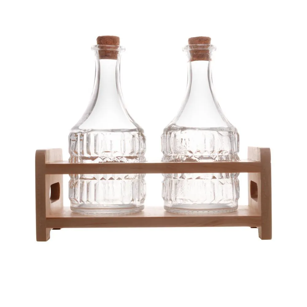 Conjunto Galheteiro 2 Peças com Suporte 180Ml Lyor