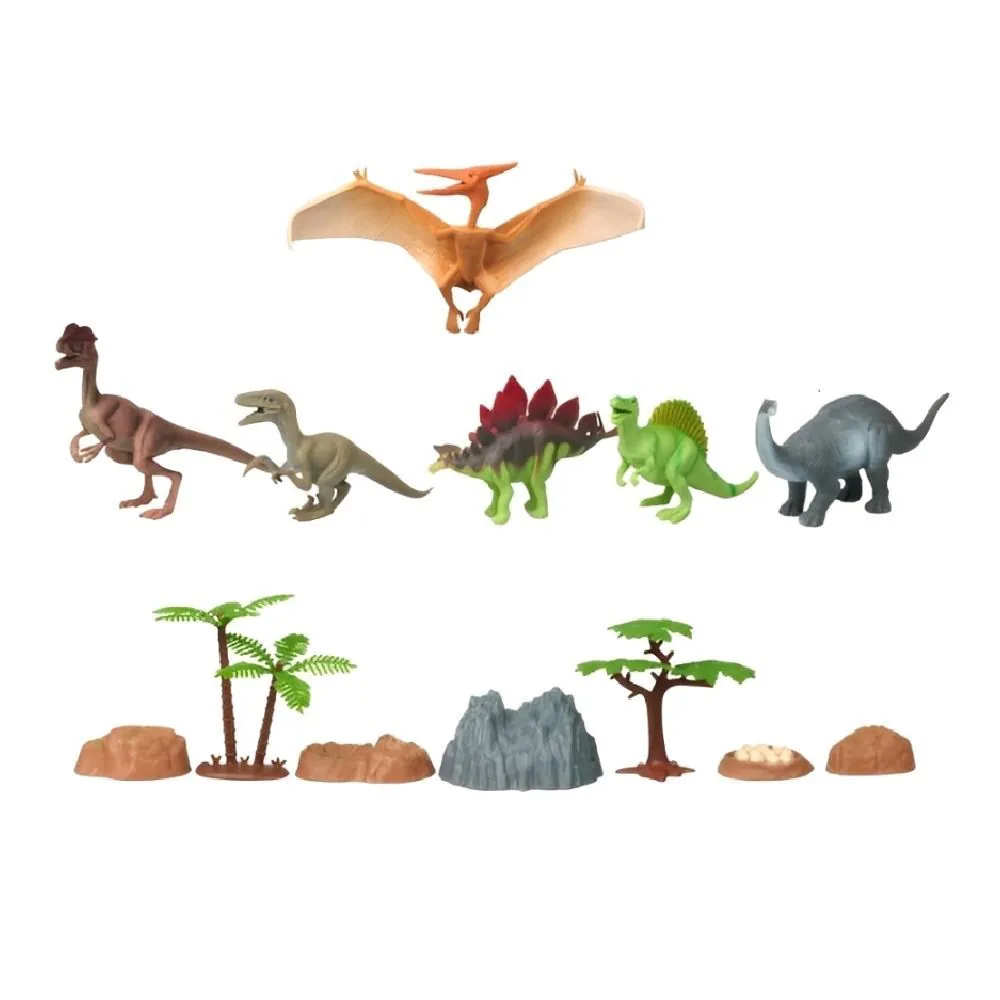 Conjunto Tubo de Dinossauros 13 Peças Toys - ST78293