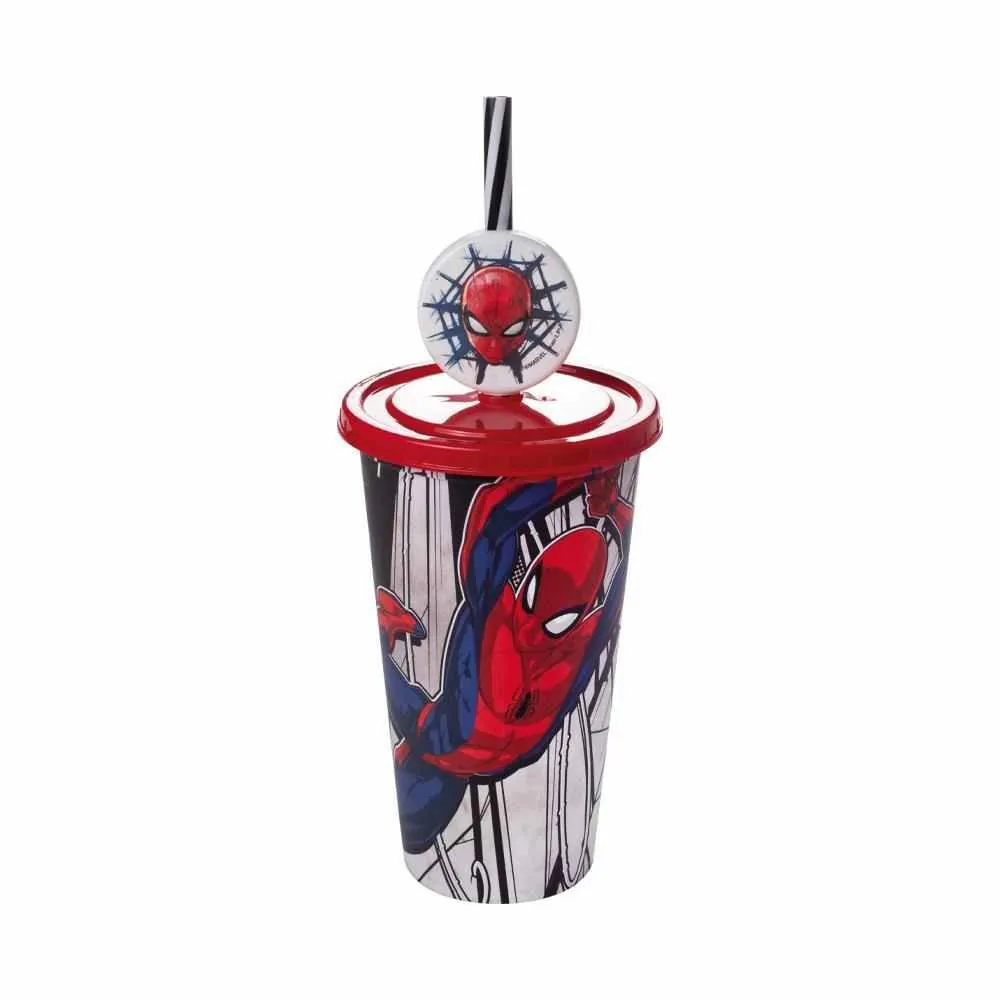 Copo Refri com Pin Homem-Aranha Plasutil 500 ml