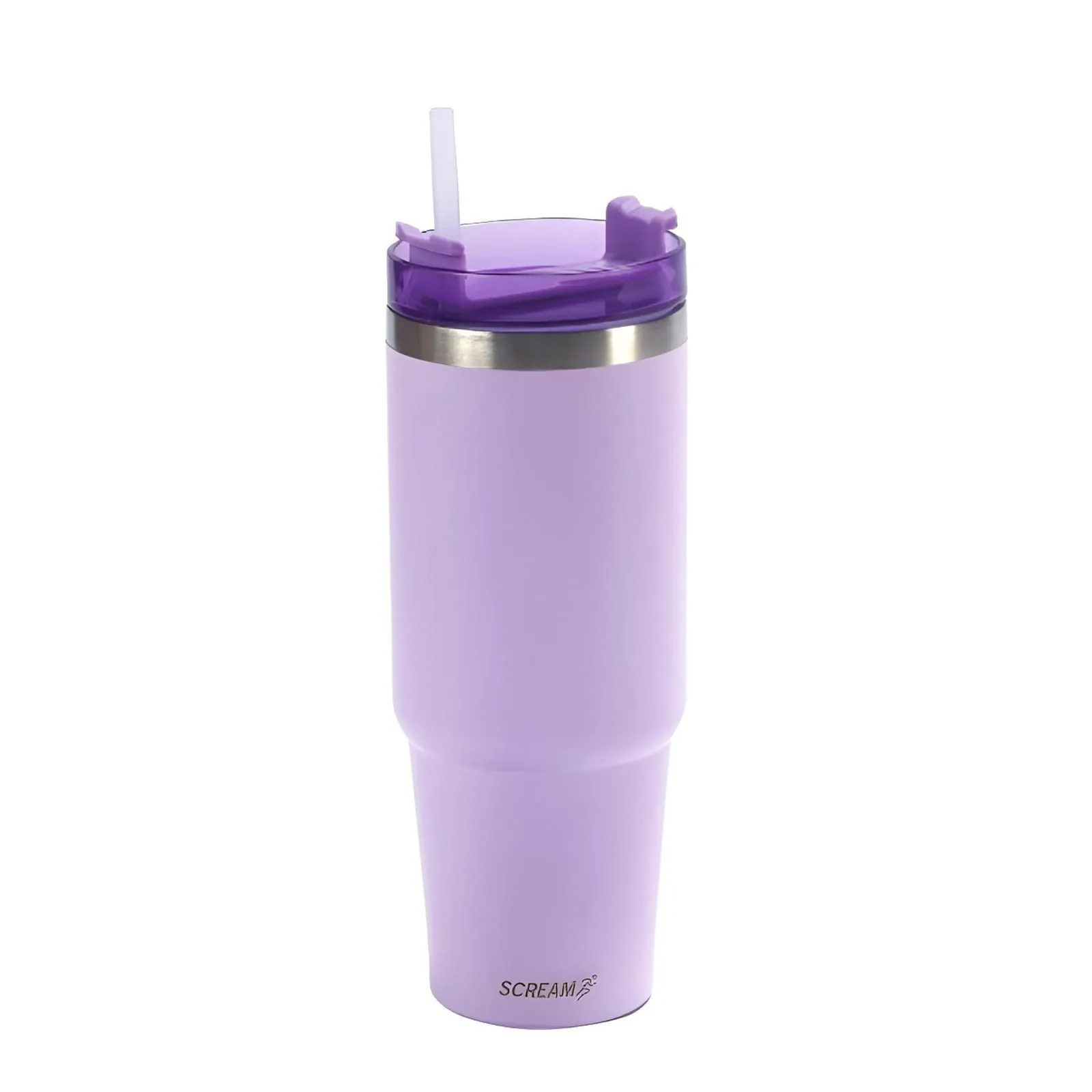 Copo Térmico com Canudo Lilás Scream - 900Ml