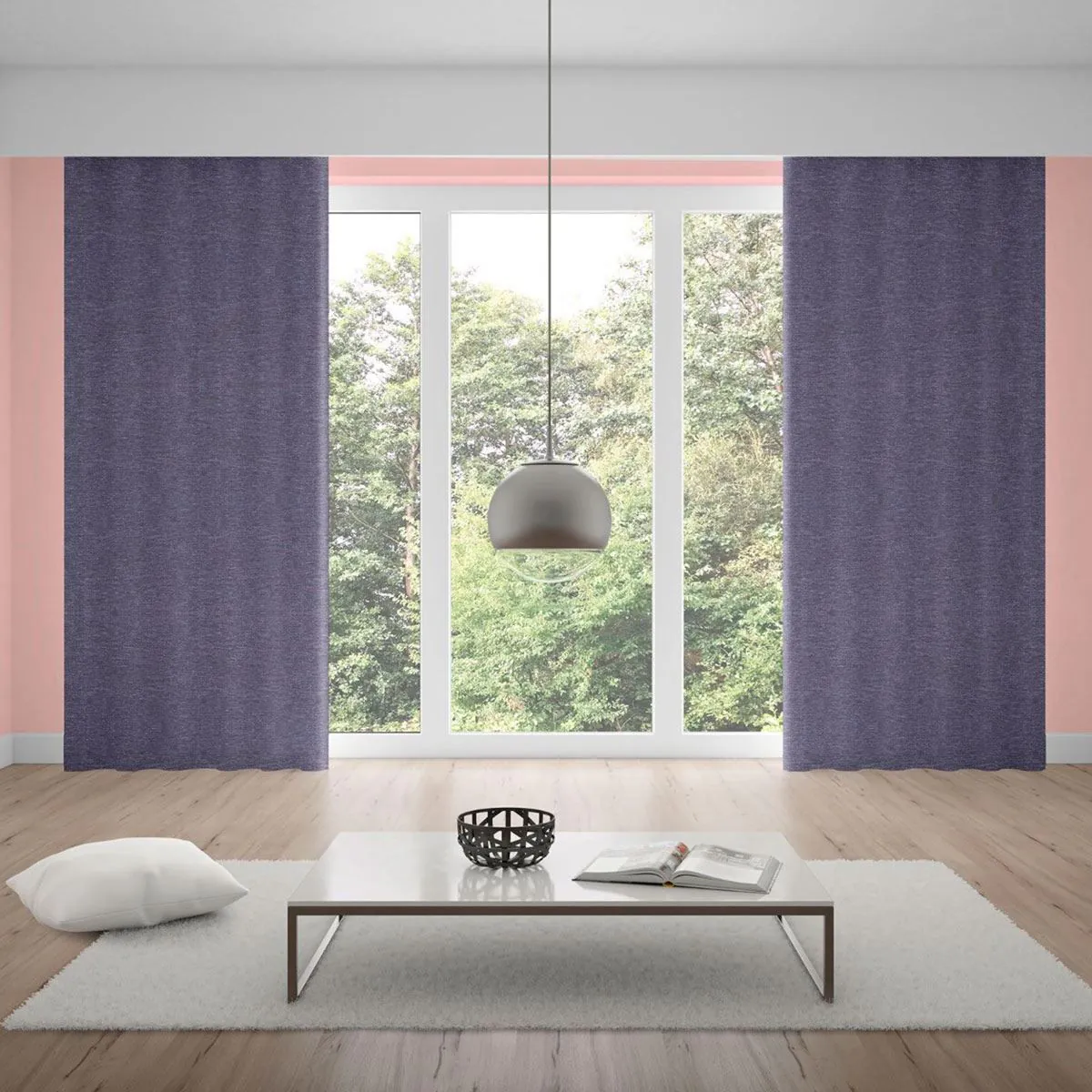 Cortina para Quarto e Sala 4,20X2,30 M Corta Luz Blend - Cinza