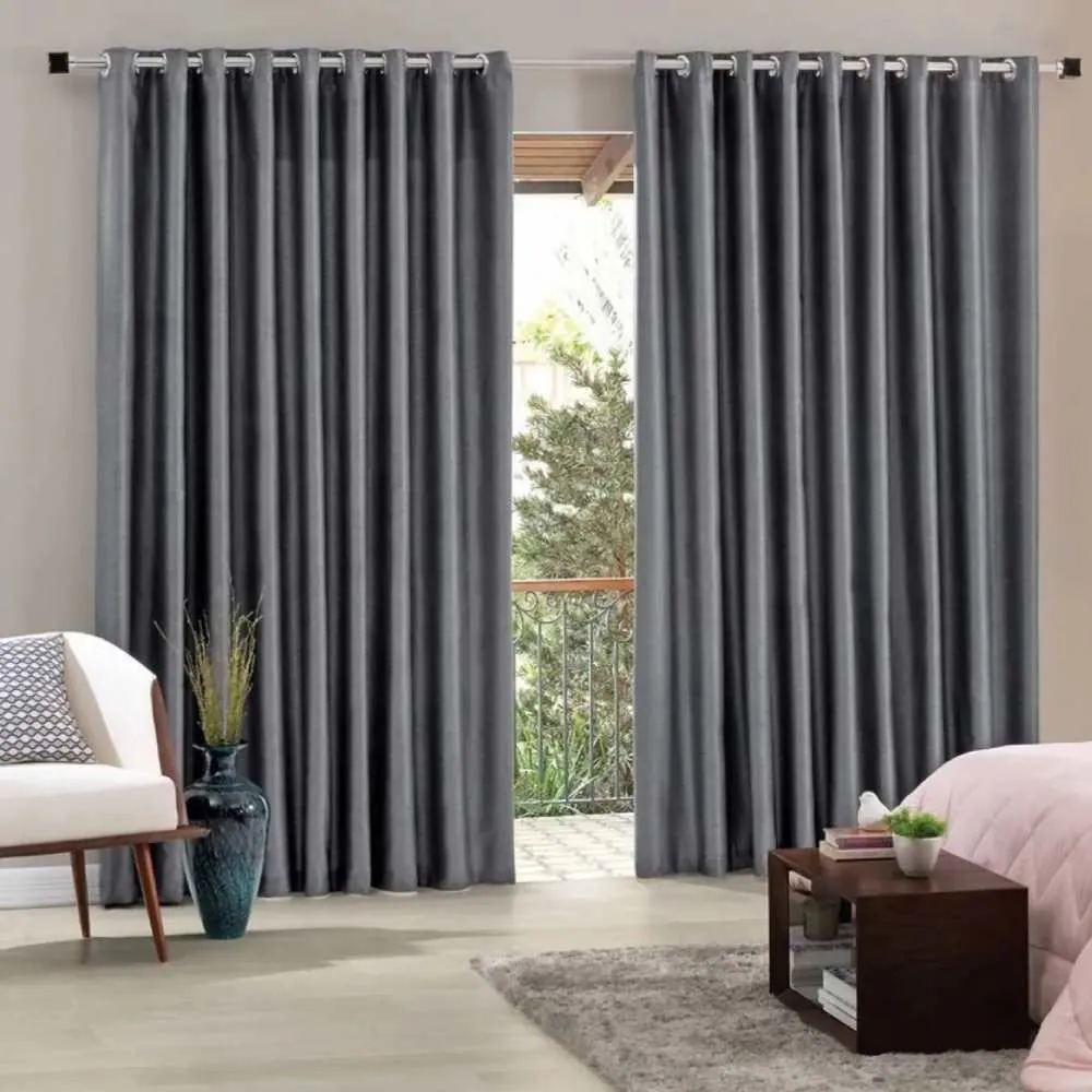 Cortina para Quarto e Sala 4,20X2,50 M Corta Luz Blend - Cinza
