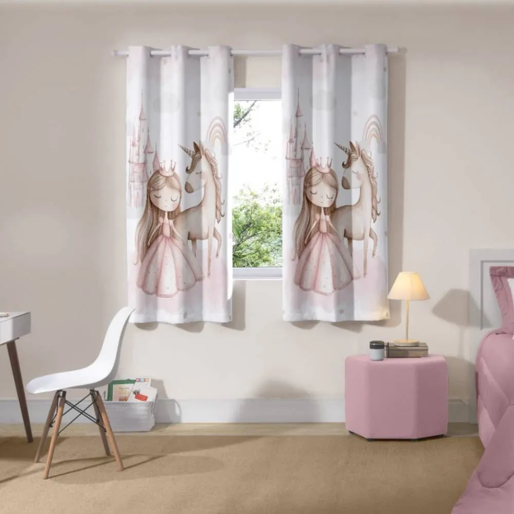 Cortina Blackout Infantil 2,40X1,70 m - Princesa