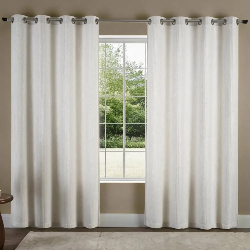 Cortina para Quarto e Sala 2,60 X 2,30M Chenille - Gardenia Branco