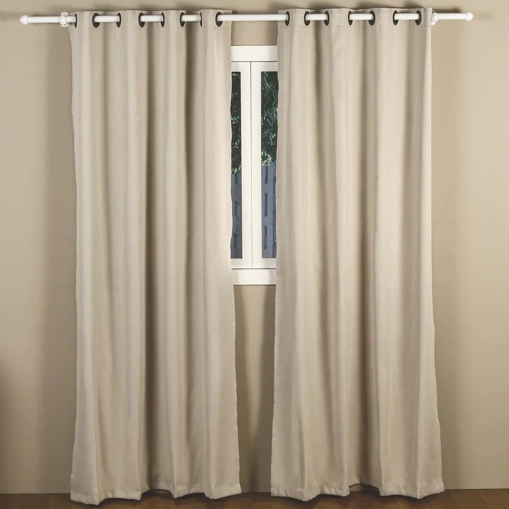 Cortina para Quarto e Sala 2,60X2,30 m Corta Luz Belize - Marfim