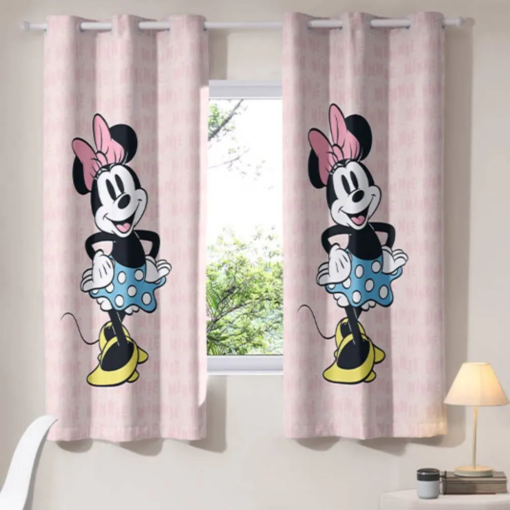 Cortina Infantil 2,40X1,70 M Corta Luz Estampada Infantil Disney - Minnie