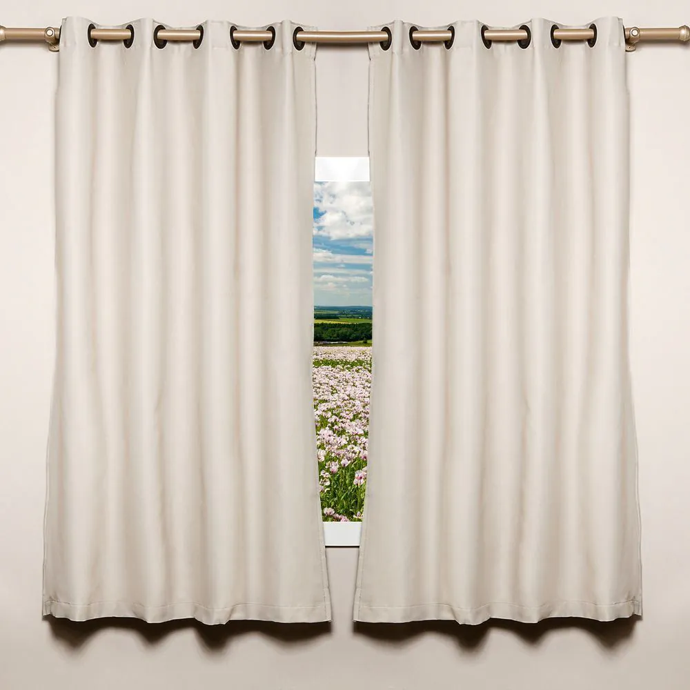 Cortina para Quarto e Sala 2,60X1,70 m Corta Luz Belize - Marfim