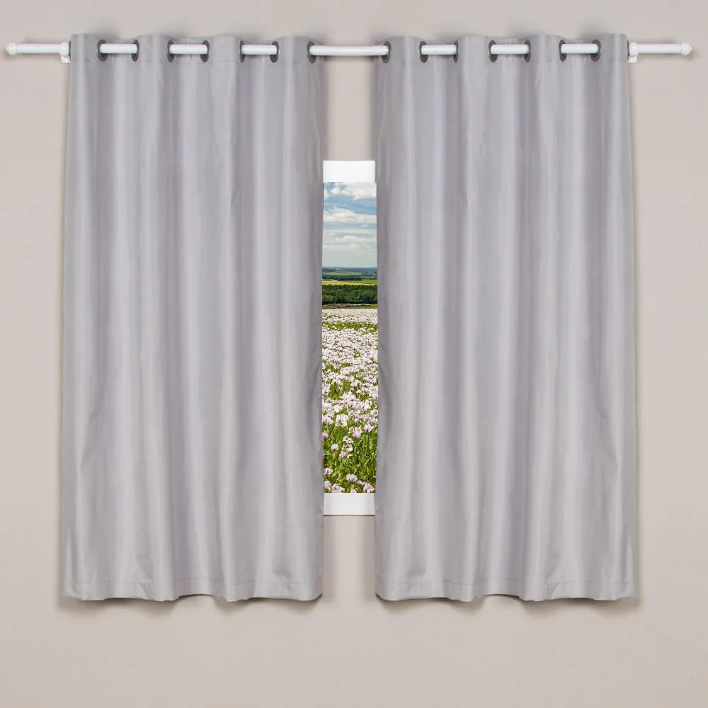 Cortina para Quarto e Sala 2,60X1,70 m Corta Luz Unika - Cinza
