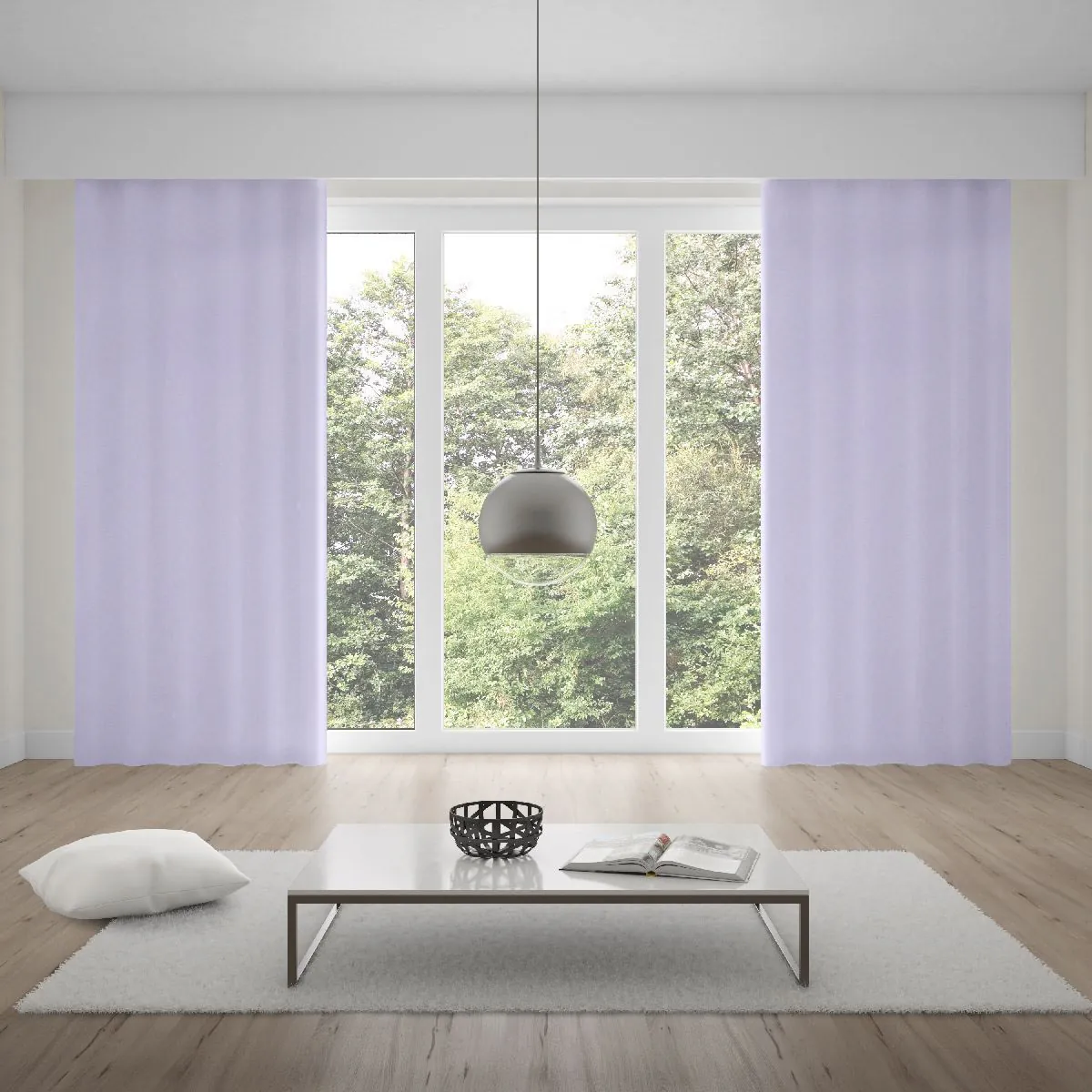 Cortina para Quarto e Sala 2,60X1,70 M Duplex Lisa - Branco