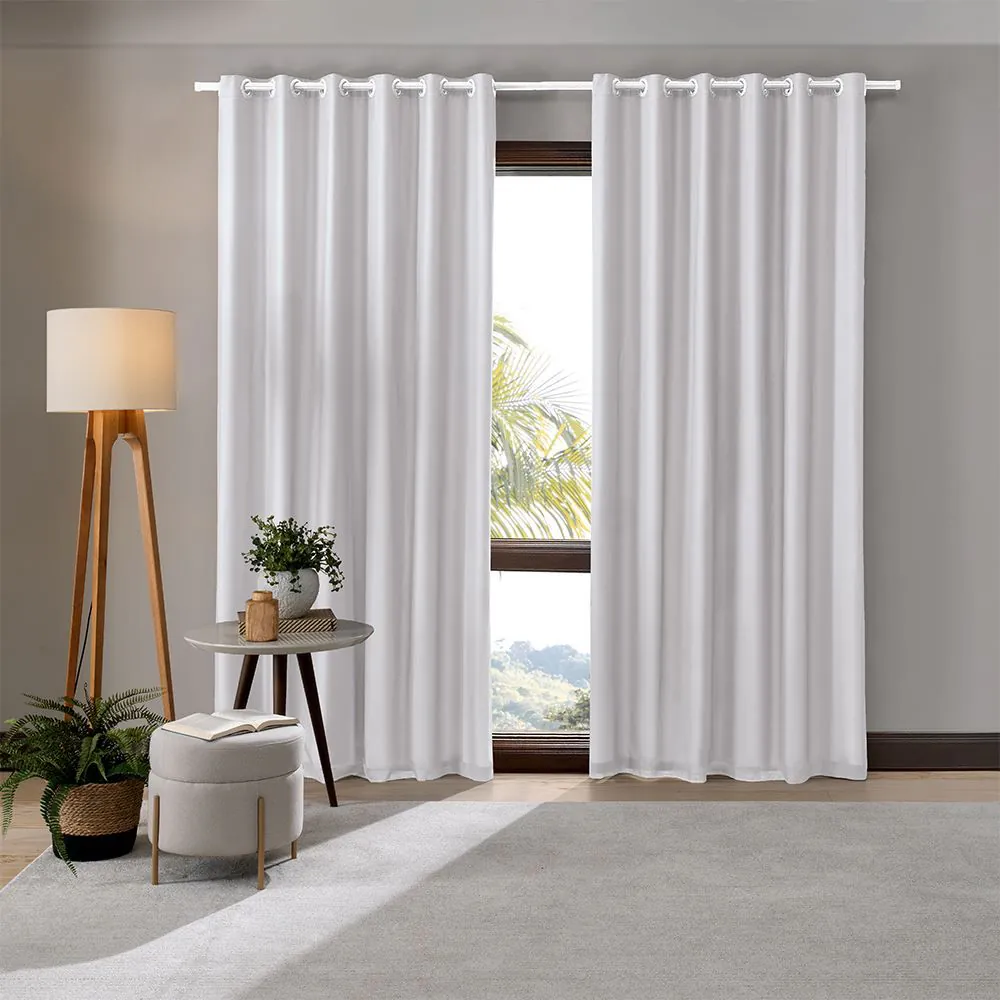 Cortina para Quarto e Sala 3,00X2,30M Duplex Bellini - Branco