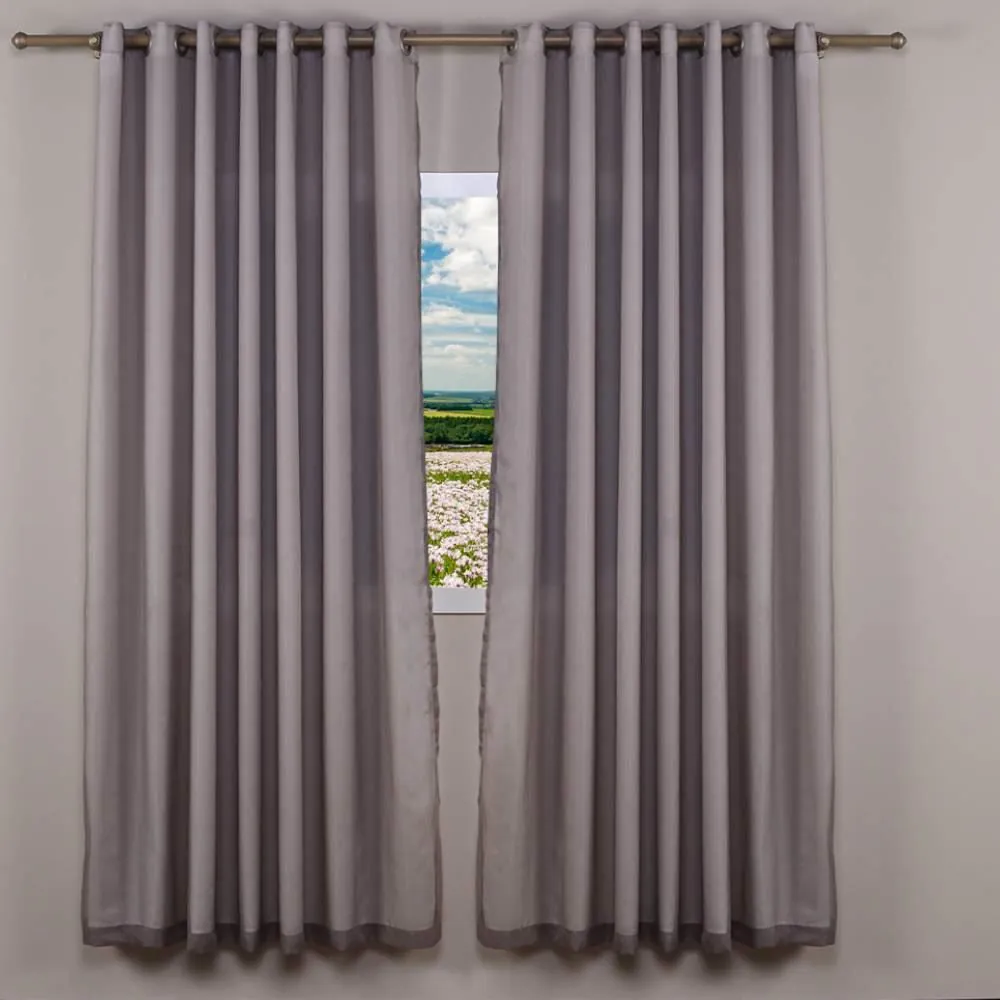 Cortina para Quarto e Sala Duplex Lisboa 4,20X2,30 m - Cinza Escuro