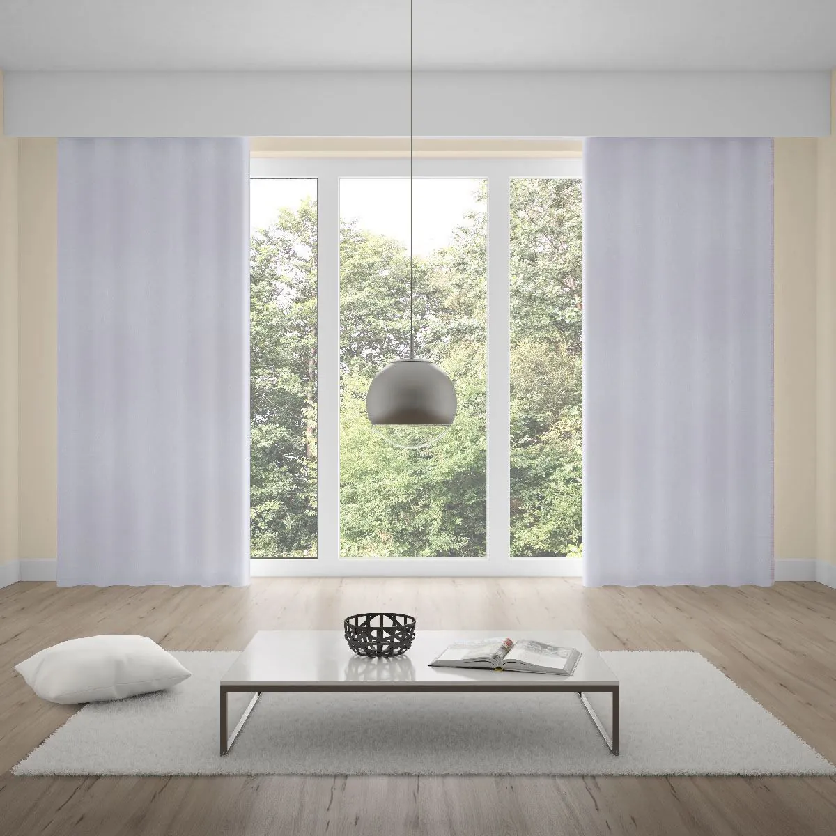 Cortina para Quarto e Sala 4,20X2,50 M Duplex Monaco - Branco