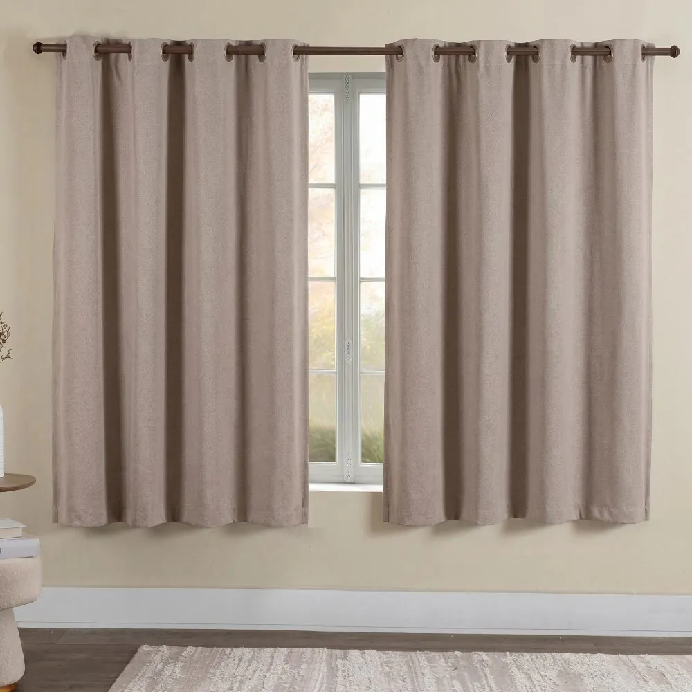 Cortina para Quarto e Sala 2,60X1,70 Blackout Dual Block - Bege