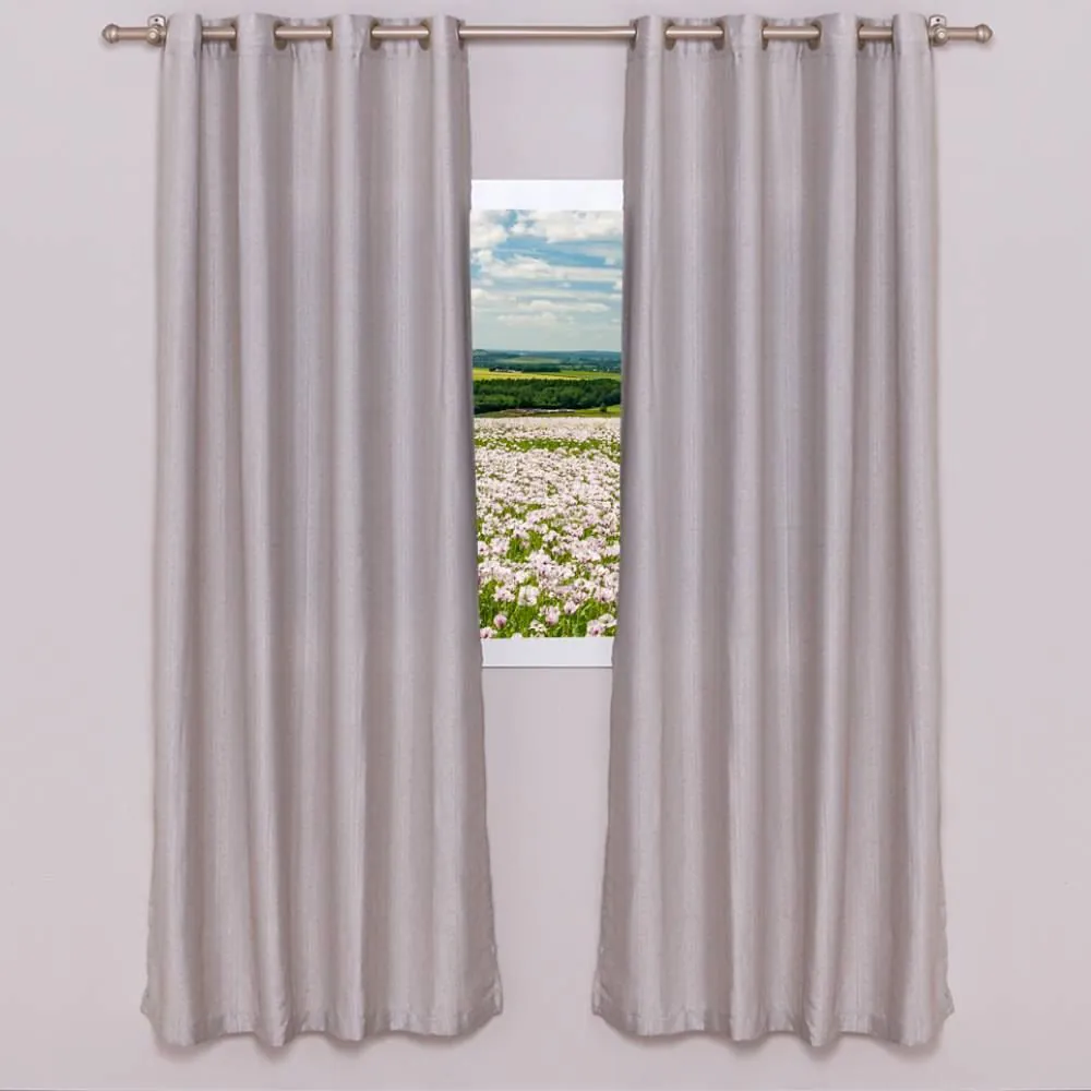 Cortina para Quarto e Sala 2,60X2,30 M Veneza Rústica - Natural